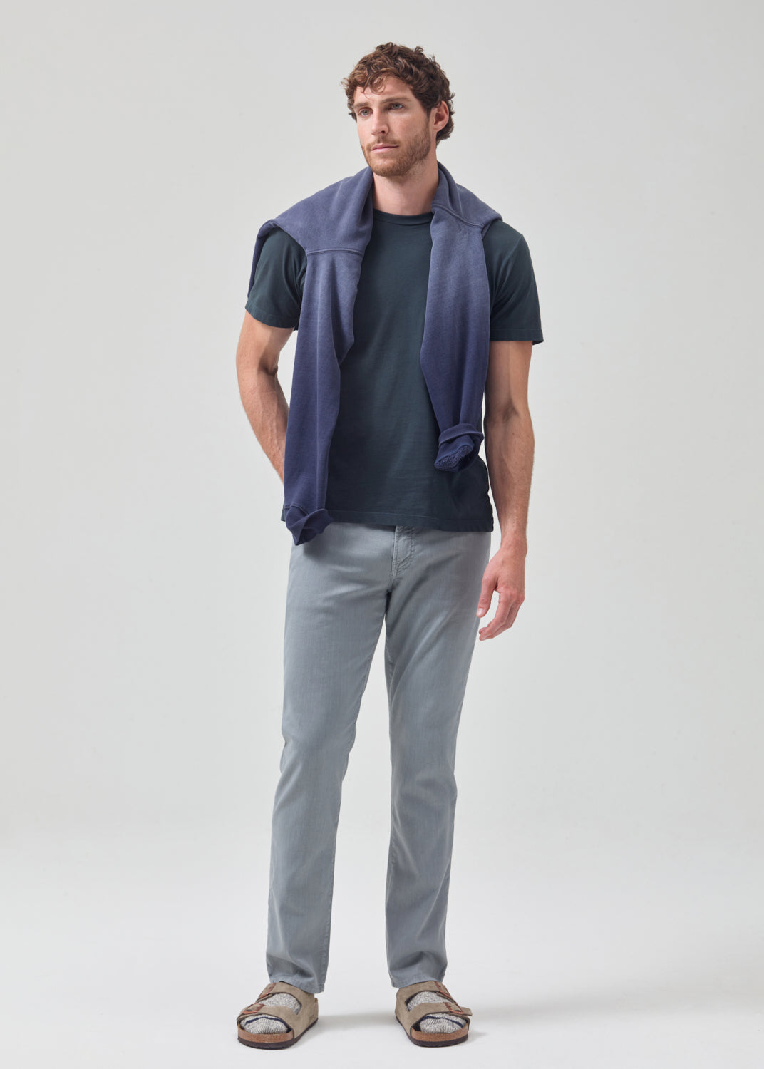 Gage Slim Straight Stretch Linen